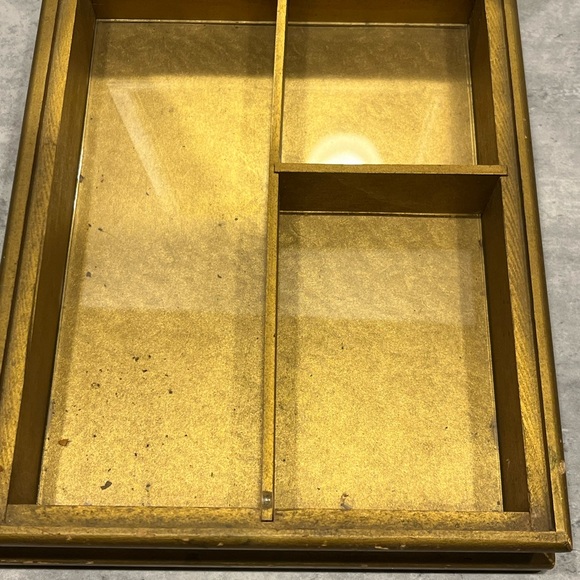 Vintage Vanity Box With Mirror and Print of a French 18th-Century Pastoral Scene - Picture 4 of 16